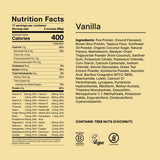 Préparation smoothie fruits et noix avec Huel vanille.