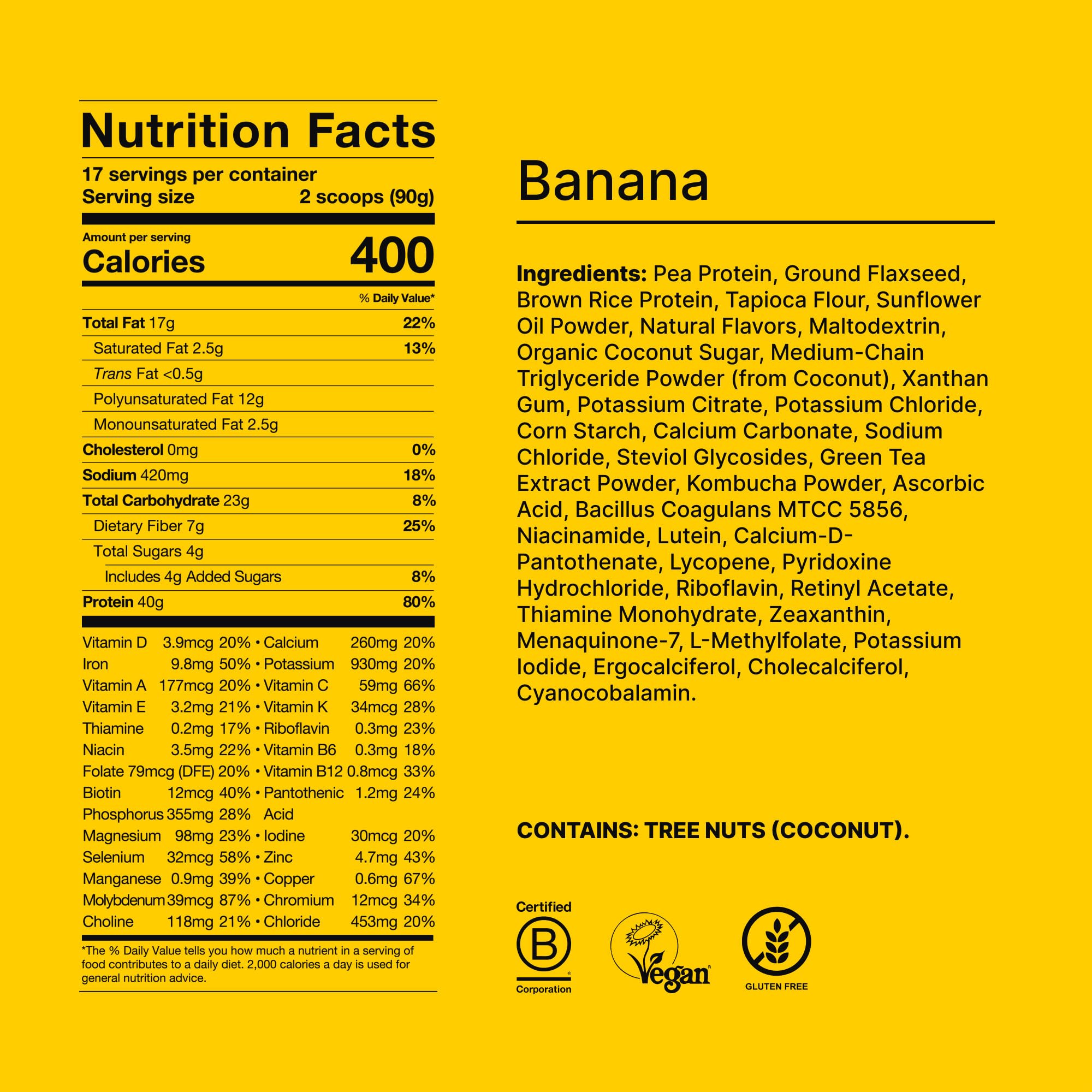 Shake Huel Black Edition banane, boisson protéinée prête en quelques secondes.