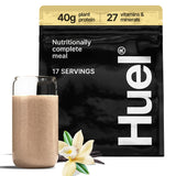 Huel Black Edition vanille, poudre protéinée végétale pour repas rapide.