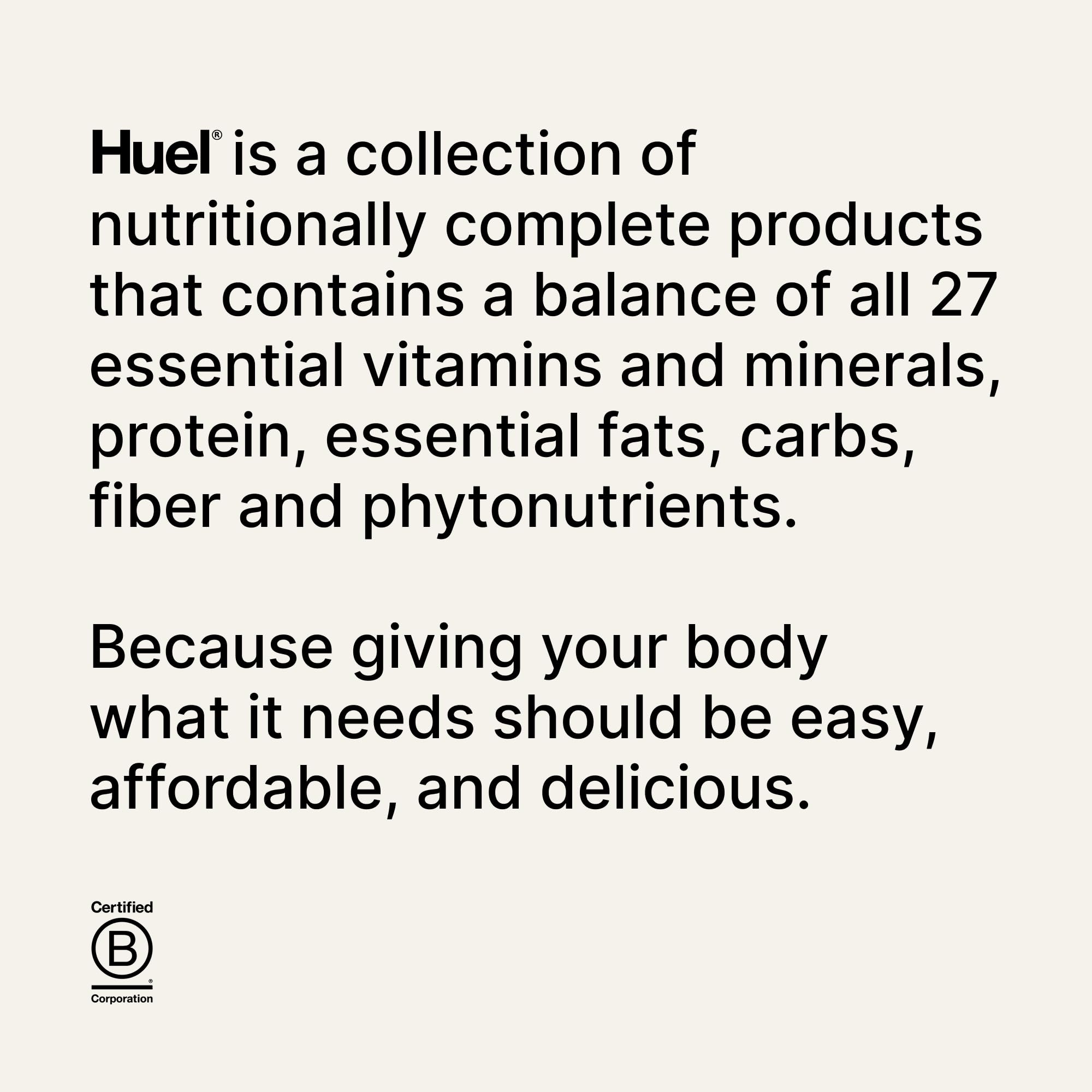 Huel Black Edition – végétalien, option durable et respectueuse des plantes.