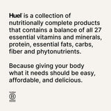 Huel Daily Greens mélange adaptogènes et probiotiques pour soutien digestif.