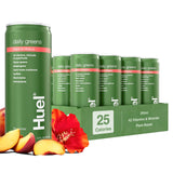 Bouteille Huel Daily Greens peche hibiscus, pret-a-boire rafraichissant pour demarrer la journee.