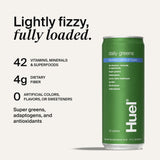 Huel Daily Greens aperçu des ingrédients pour un apport nutritionnel varié.