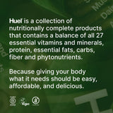 Huel Daily Greens, préparation rapide dans un shaker, saveur fraîche et agréable.