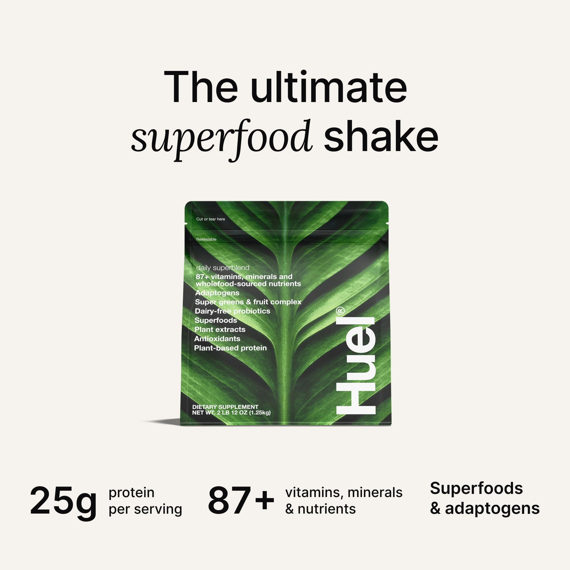 Huel Daily Superblend – shaker prêt-à-mélanger pour un repas complet et nourrissant.