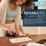 HUFL Castor Oil Pack Wrap taille XL-XXL – option plus grande pour un maintien sûr.