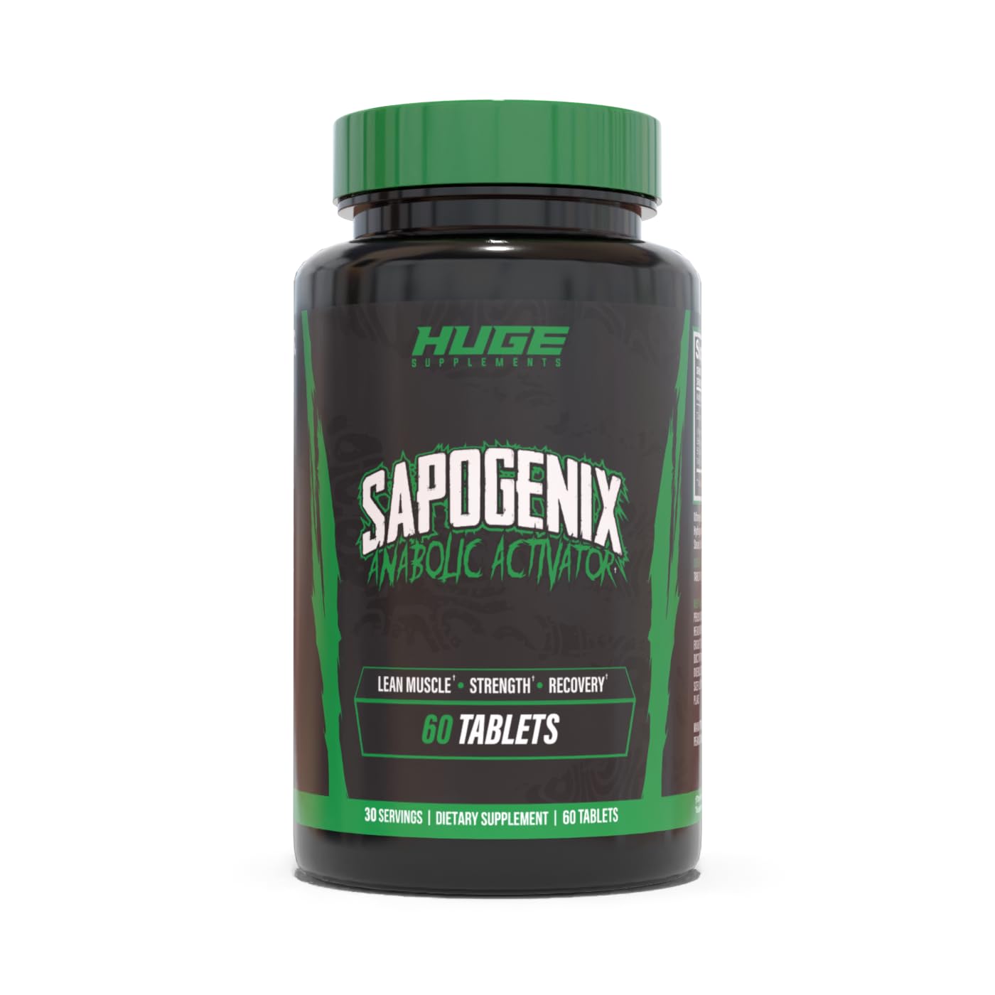 Huge Sapogenix : bouteille de comprimés pratique pour l'entraînement et la récupération.