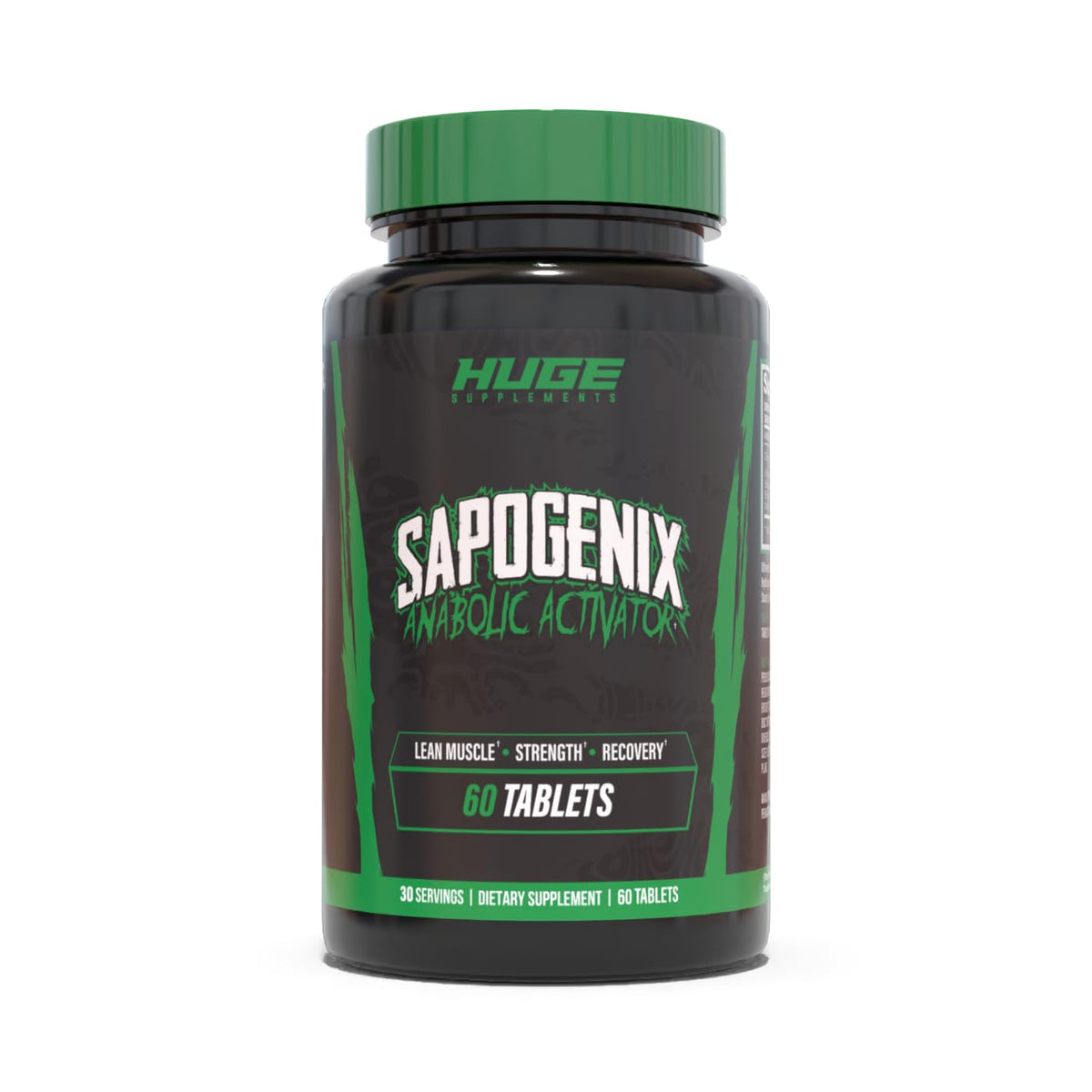 Huge Sapogenix : bouteille de comprimés pratique pour l'entraînement et la récupération.