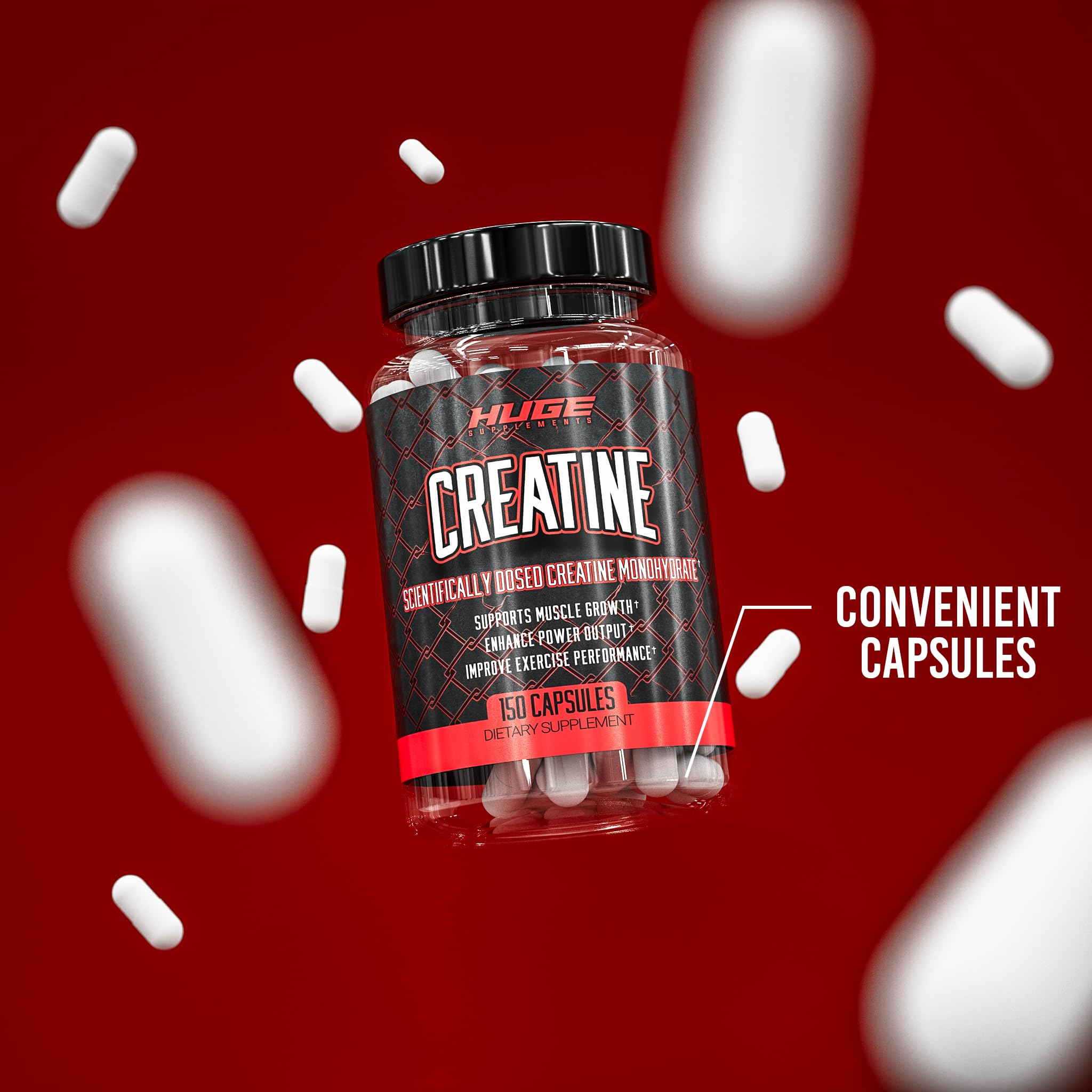 Huge Supplements Creatine Monohydrate – récupération après l’entraînement et intensité