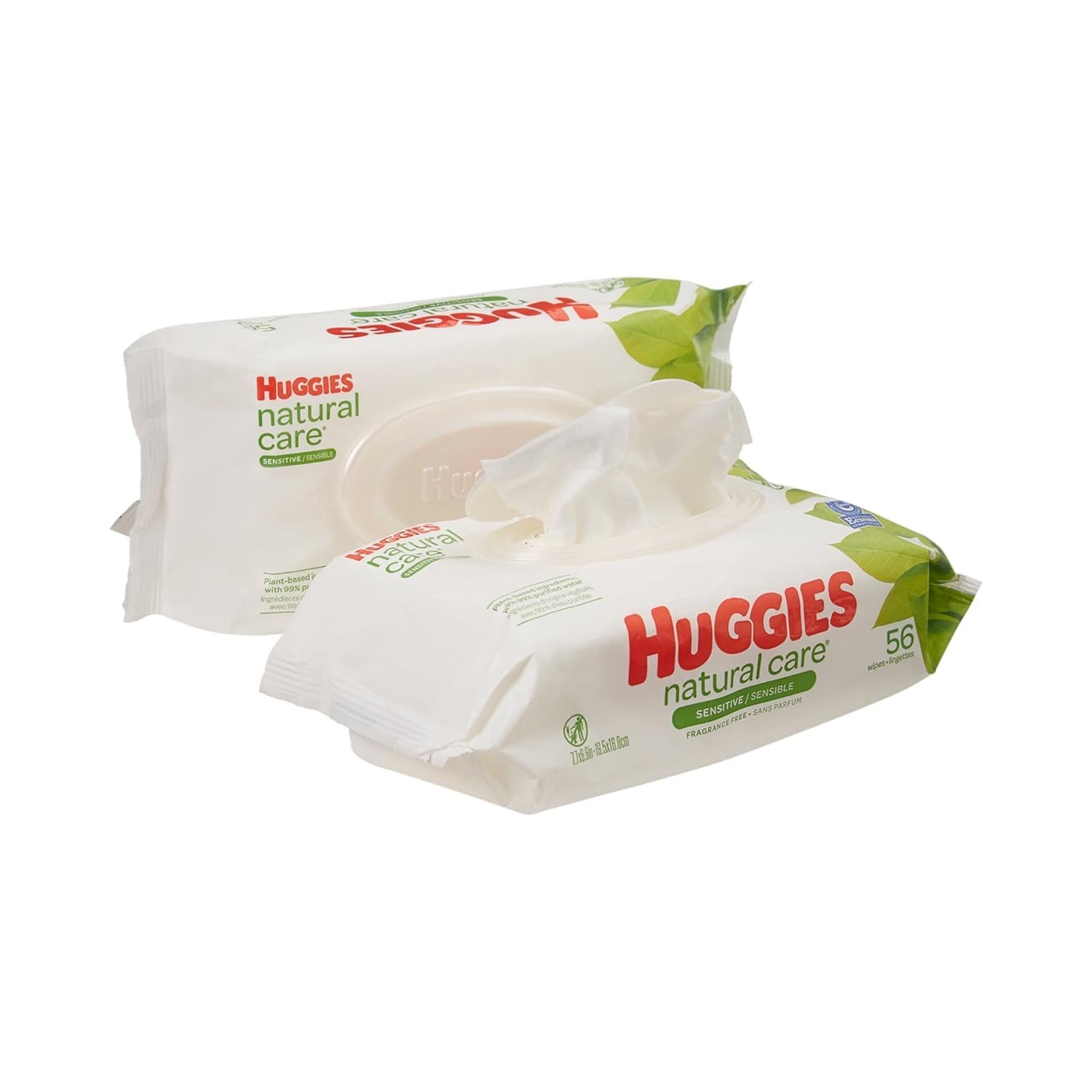 Lingettes Huggies sans parfum pour bébé, douceur idéale lors du change.