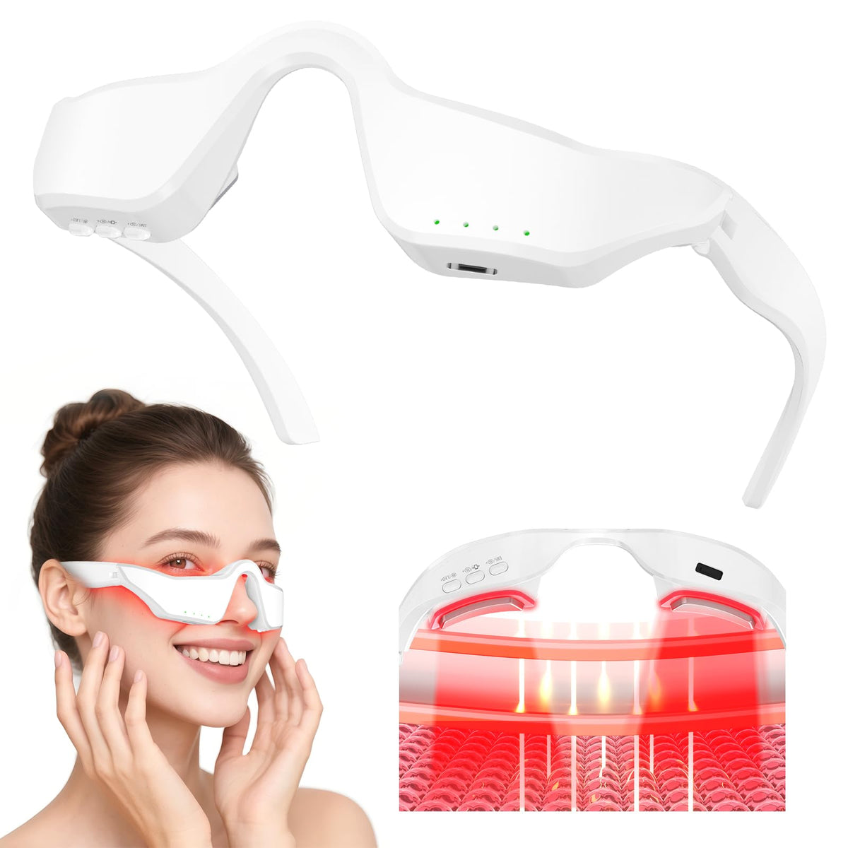 HuixinLine Lunettes masseuses: design ergonomique pour un port confortable et usage quotidien.