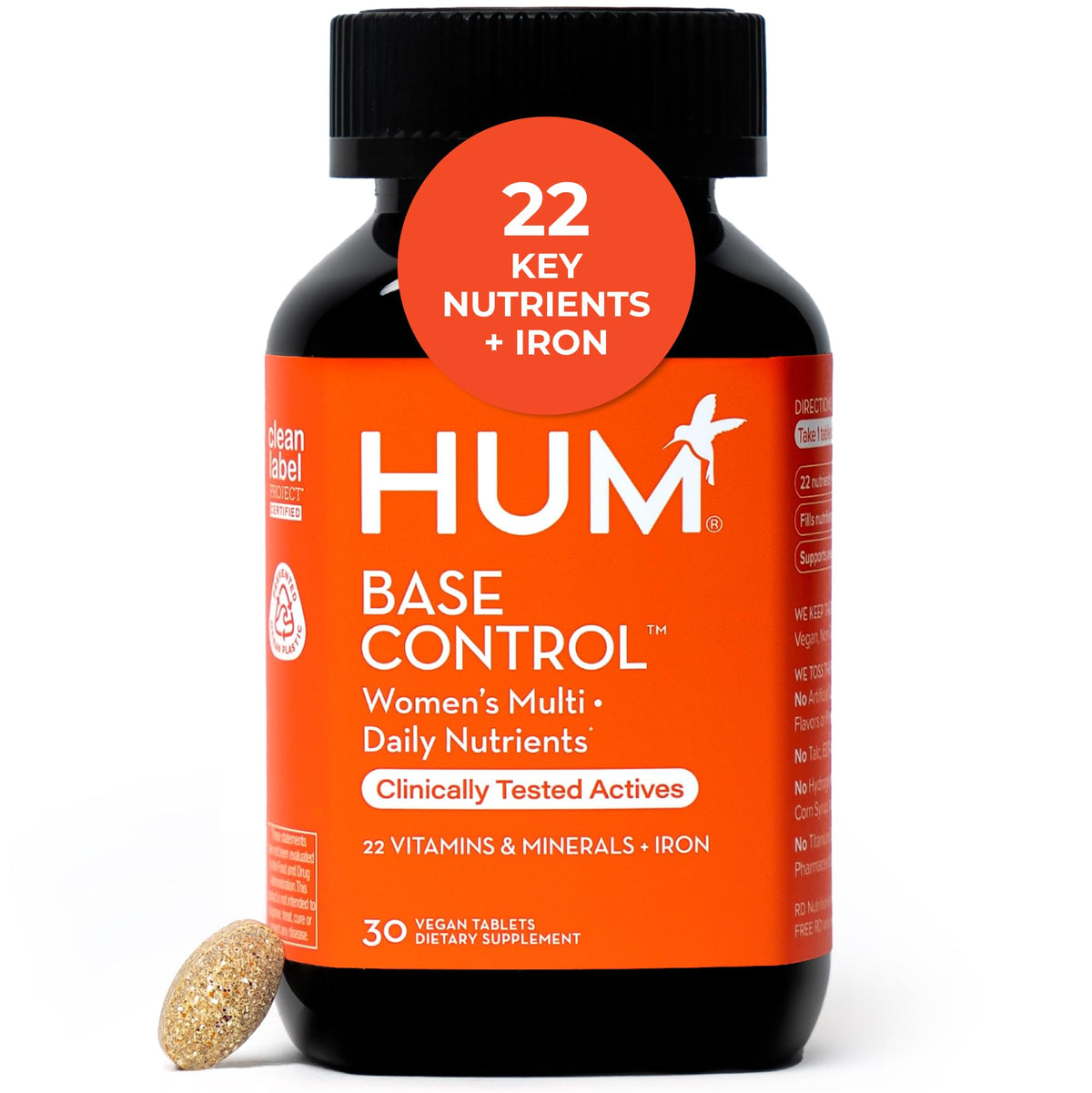 Bouteille HUM Base Control pour femmes, routine quotidienne recommandée