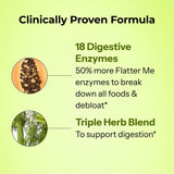 HUM Flatter Me – emballage élégant mettant en valeur la formulation multi‑enzymes.