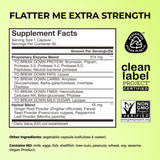 HUM Flatter Me – ingrédients et enzymes visibles pour le soutien digestif.