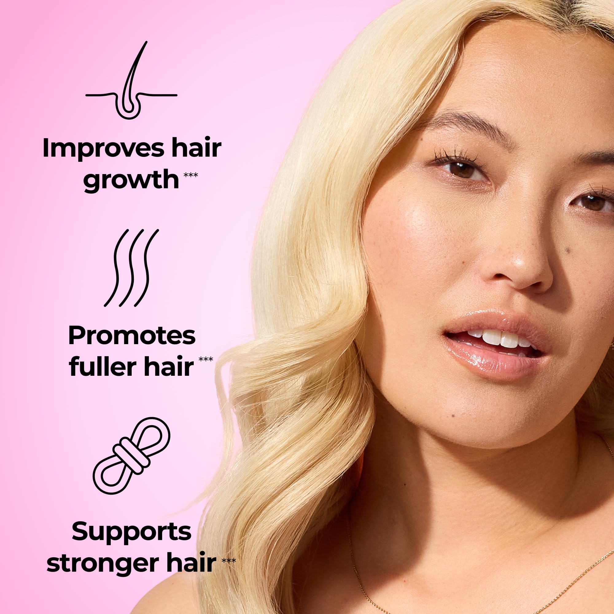 Gommes HUM cheveux fraises dans le flacon, saveur naturelle.