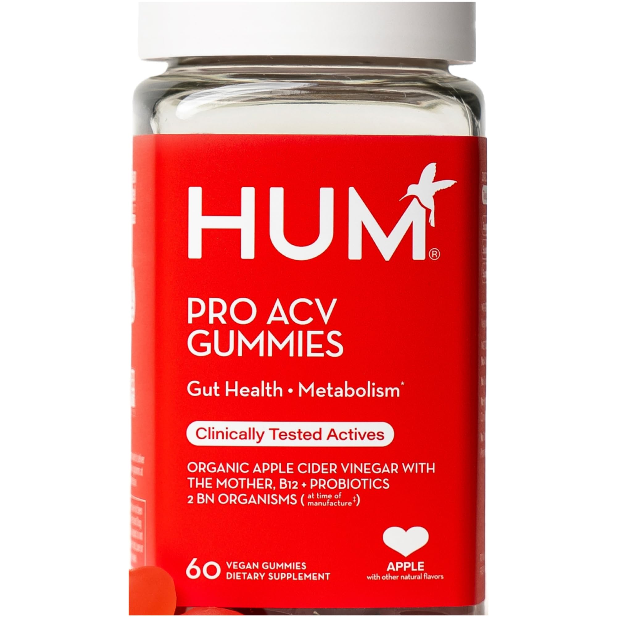 Gommes HUM Pro ACV avec la Mère dans la bouteille, saveur fruitée.