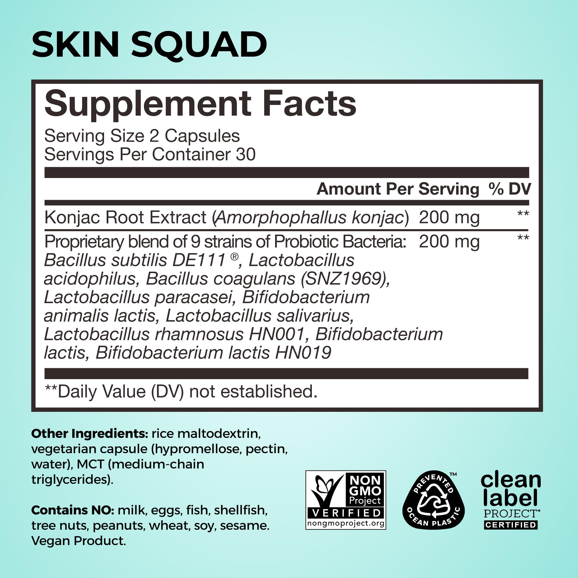 Hum Skin Squad Probiotiques: peau plus lumineuse et confort digestif au quotidien