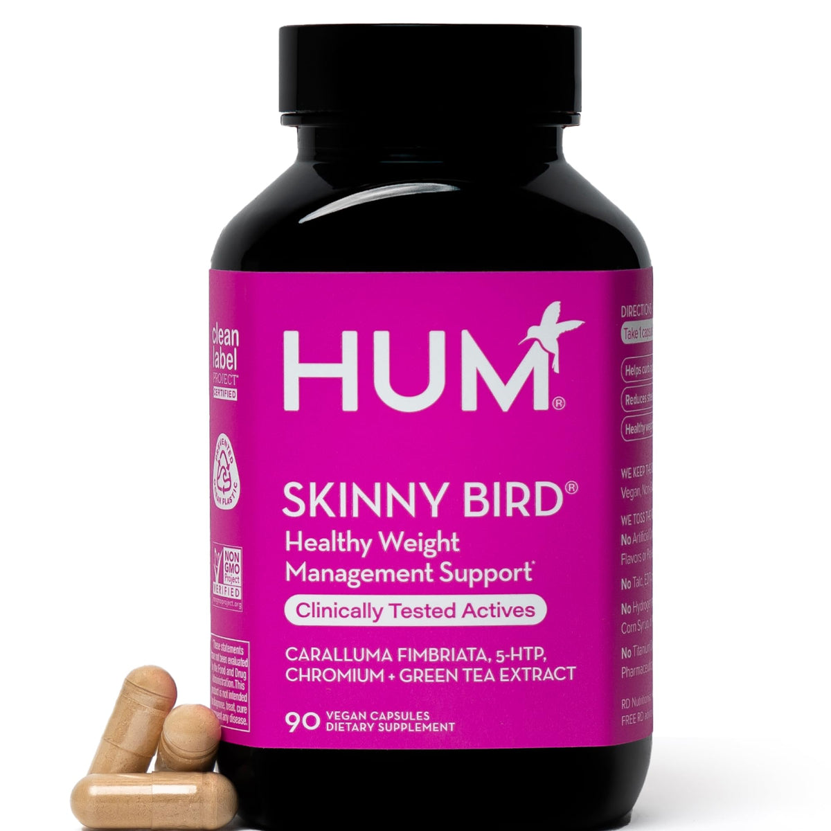 HUM Skinny Bird extrait de the vert en capsules soutenant la routine repas