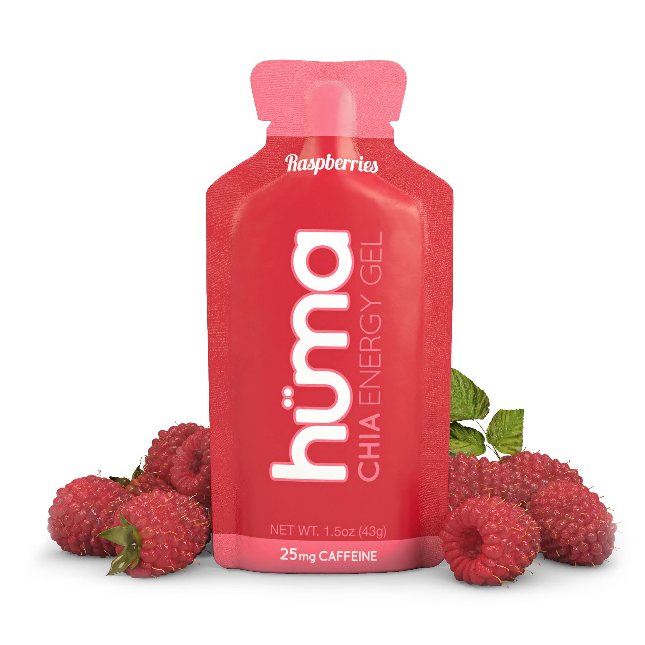 GEL ÉNERGIE CHIA HüMA, framboises – sachet pratique pour l'entraînement.