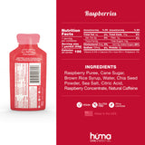 GEL CHIA HüMA framboises – goût fruité et énergie facile en course.
