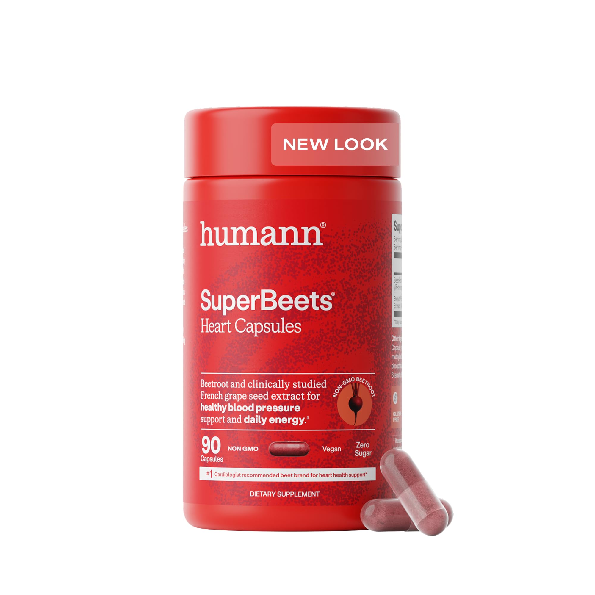 Capsules Humann SuperBeets de betterave 1000 mg pour une absorption rapide et pratique