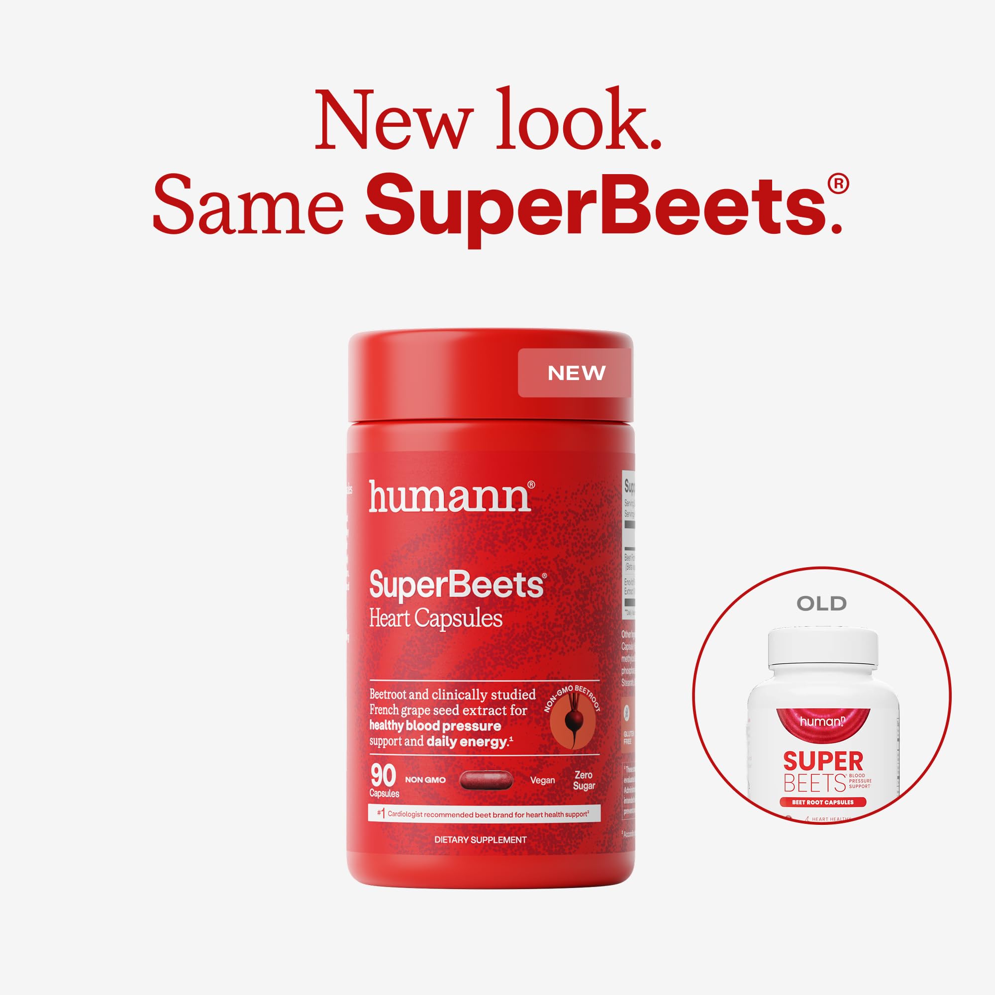Capsules Humann SuperBeets, bouteille prête à l’emploi pour une libération rapide