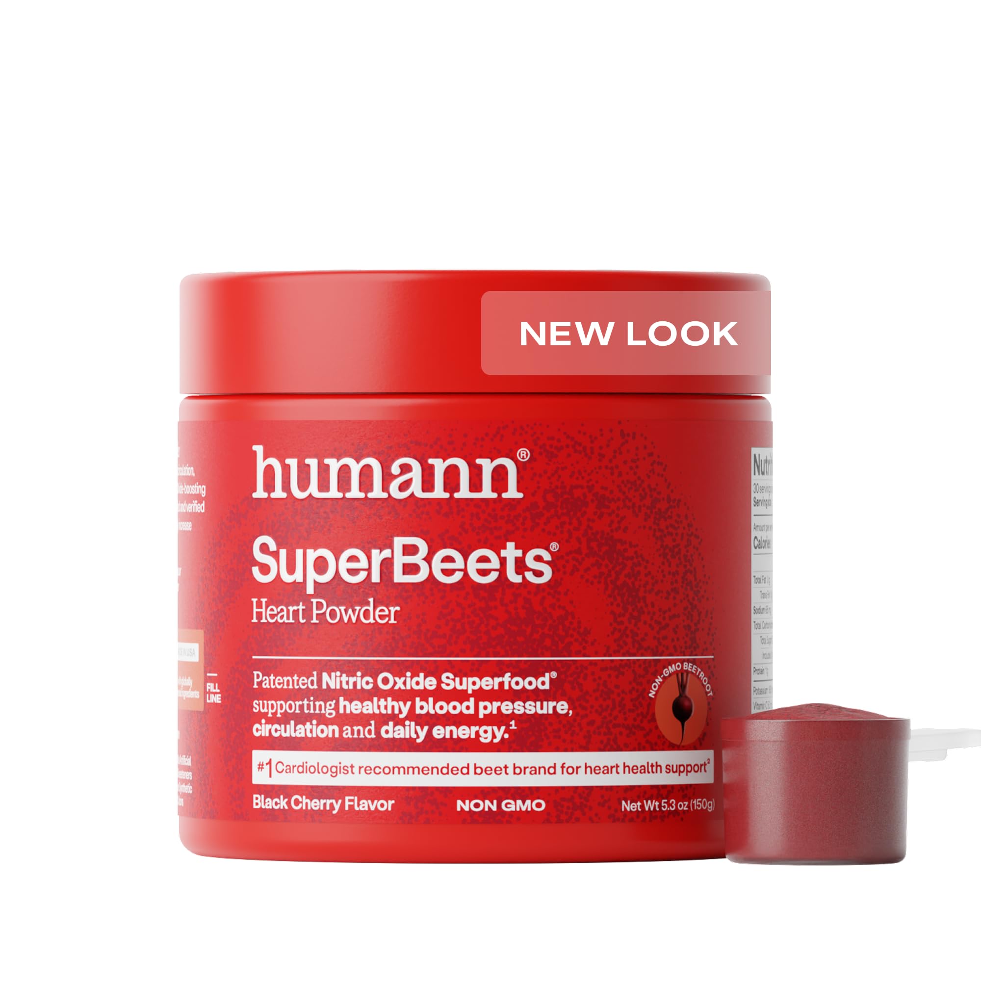 Humann SuperBeets poudre betterave cerise noire, goût agréable et soutien potentiel à l énergie naturelle