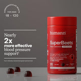 Poudre de betterave Humann SuperBeets, ingrédient clé pour la circulation.