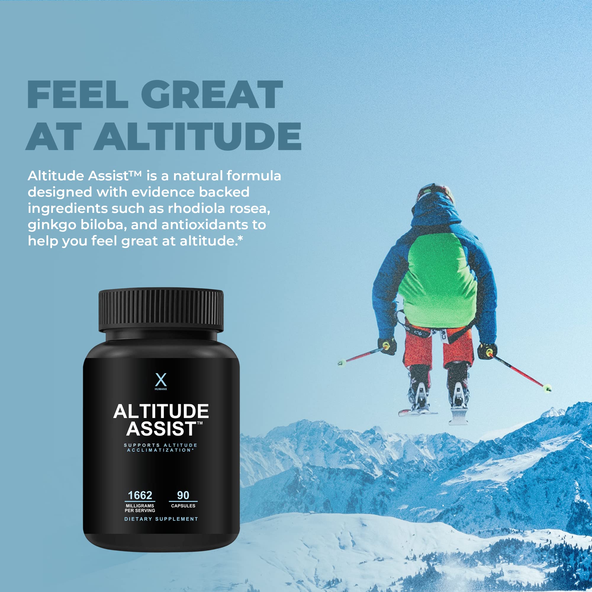 HumanX Altitude Assist, ingredients-etudes: ingrédients soutenus par des recherches.
