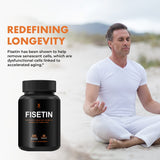 Boîte-produit HUMANX Fisetin 500mg : présentation soignée pour le rayon compléments.