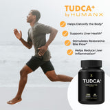 Emballage HUMANX Tudca+ pratique pour intégration dans votre routine santé.