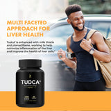Tableau ingrédients HUMANX Tudca+ indiquant la dose de 1 000 mg par portion.