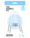 Gratte-langue The Humble Co en acier inoxydable, 2 packs, haleine potentiellement plus fraîche.