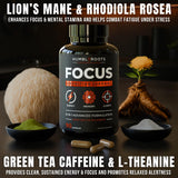 Humblroots Focus: dosage de capsules, facilité d'utilisation quotidienne.