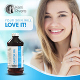 Application sur peau avec Humco huile de ricin USP 16oz, hydratation et douceur quotidiennes.
