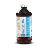 Humco huile de ricin USP 16oz, bouteille presse froide, idéale pour soins capillaires et peau.