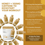 50 mg de caféine naturelle du guarana dans Hunnee H Energy Golden Boost, boost discret.