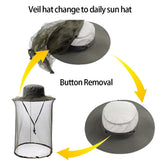HunterBee chapeau voile pliable, rangement facile pour les voyages.