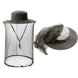 HunterBee chapeau voile ruche vert armée, protège des insectes en extérieur.