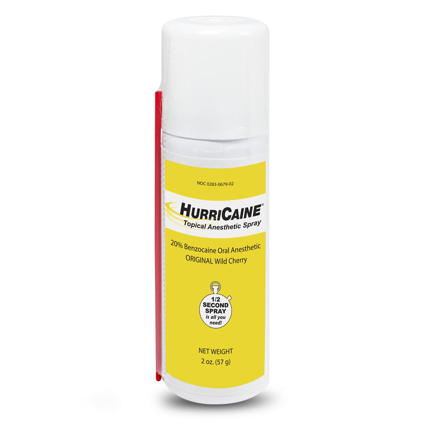 HurriCaine 20% benzocaïne spray buccal, soulagement rapide et ciblé.