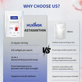 HUXINSK Astaxanthine 12 mg – dose quotidienne pratique pour routine