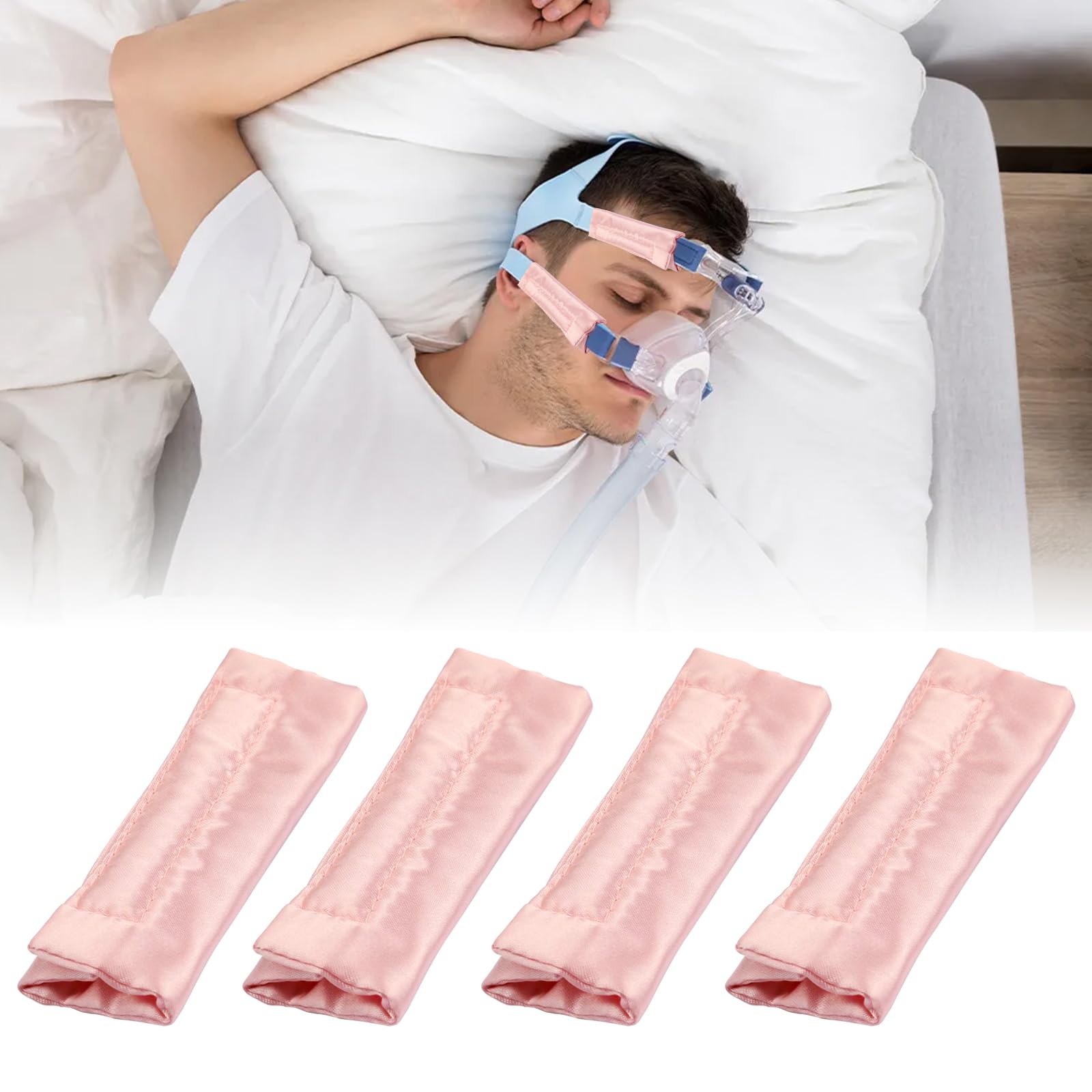 HWEIUA couvre-sangle CPAP satin rose: douceur et réduction des irritations pendant le sommeil