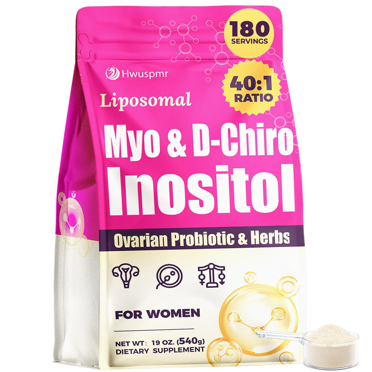 Hwuspmr poudre liposomale Myo-Inositol pour l'équilibre hormonal féminin.