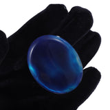 Hxswkk pierre palmaire bleue agate fini lustré, expérience tactile agréable.