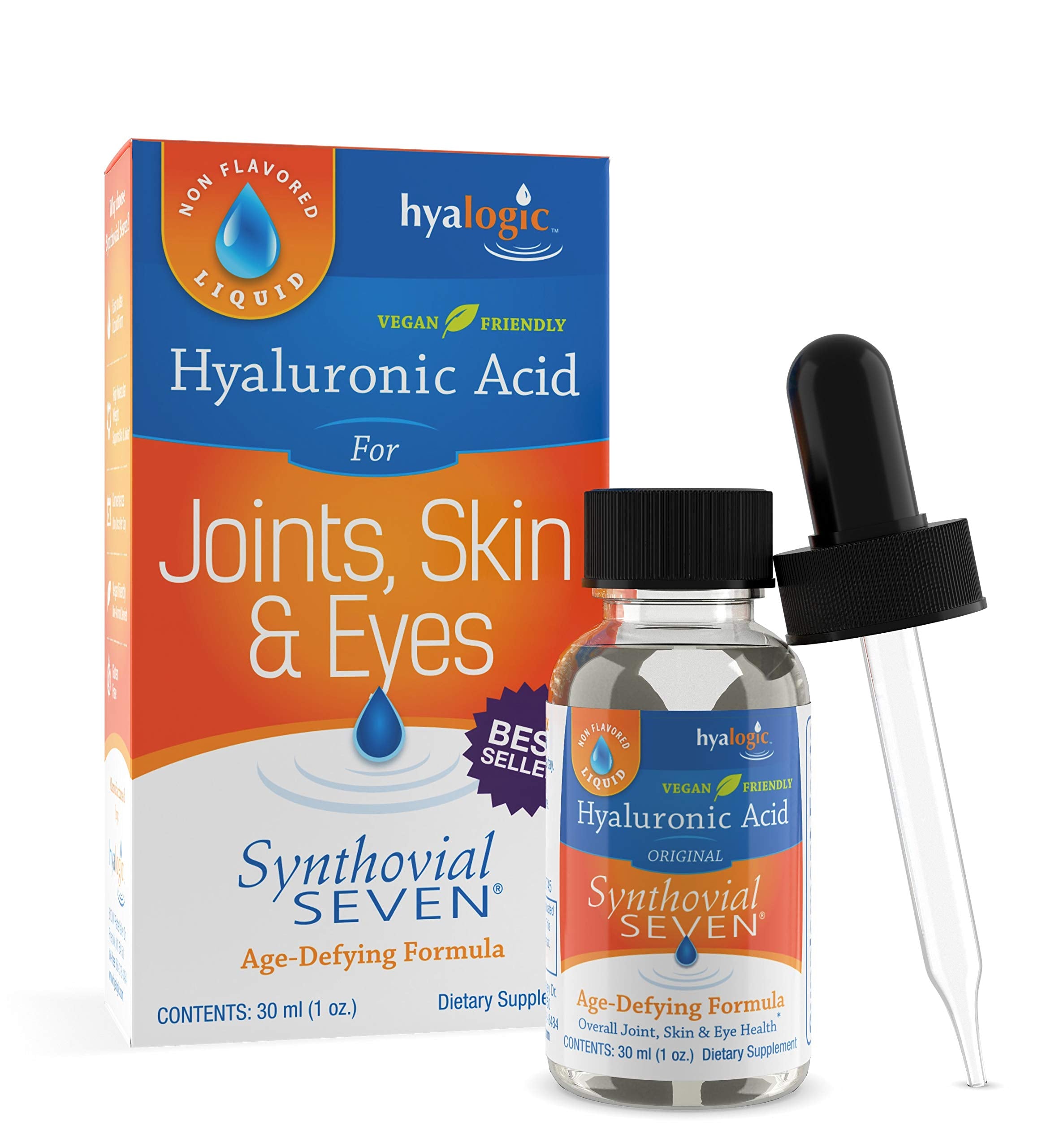 Hyalogic Synthovial Seven – flacon 1 oz, aperçu clair et hydratation potentielle.