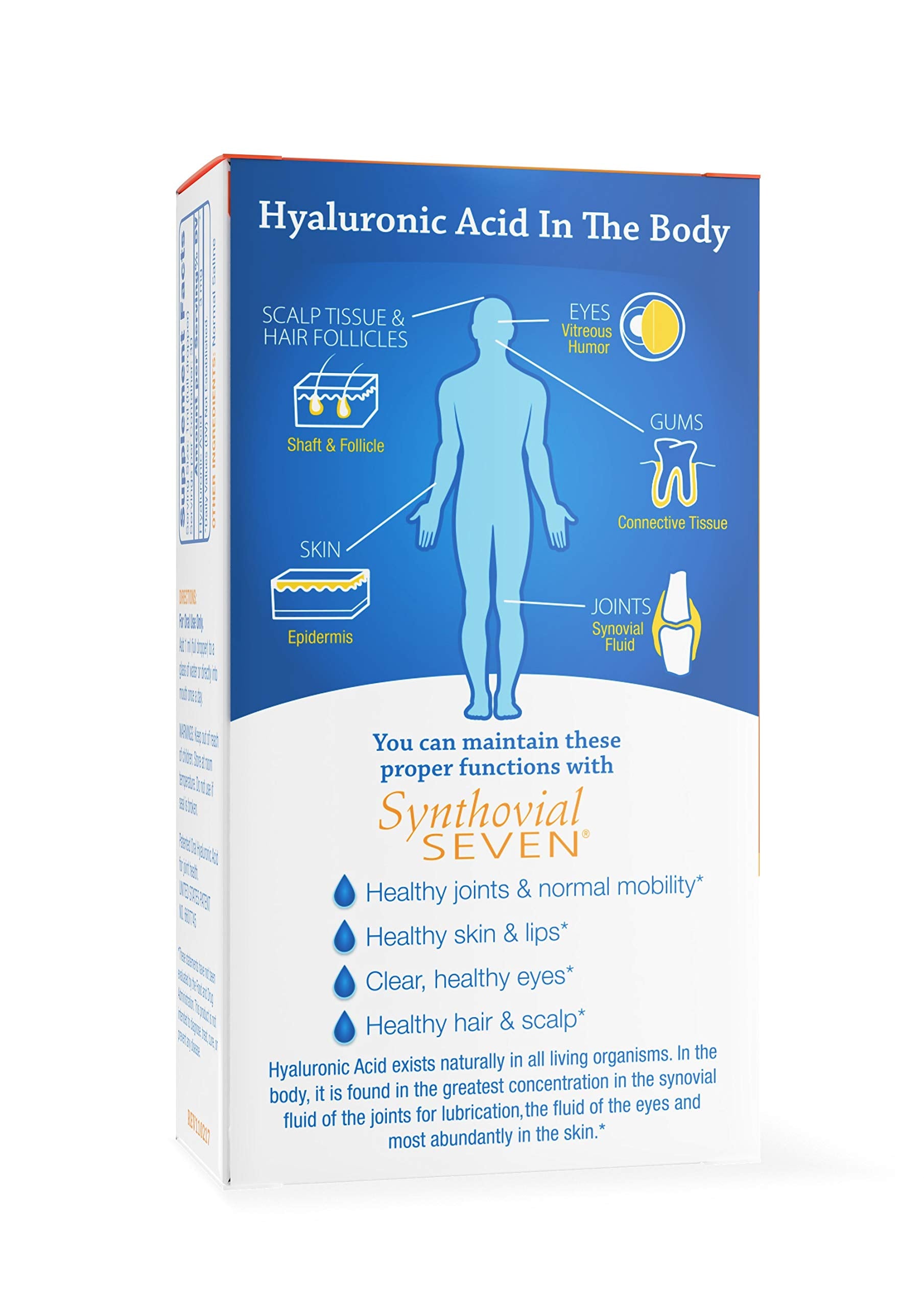 Hyalogic Synthovial Seven – étiquette du produit, indication végétalienne.