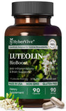 HyberVive Luteolin: bouteille de capsules prête à l’emploi, soutien cognitif potentiel.
