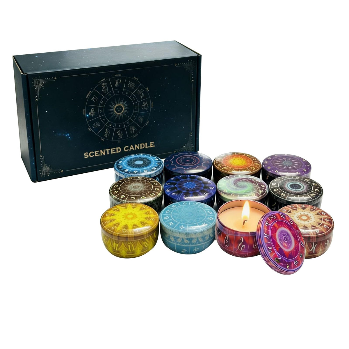 HYCSC ensemble de 12 bougies parfumées pour créer une ambiance apaisante et parfumée.