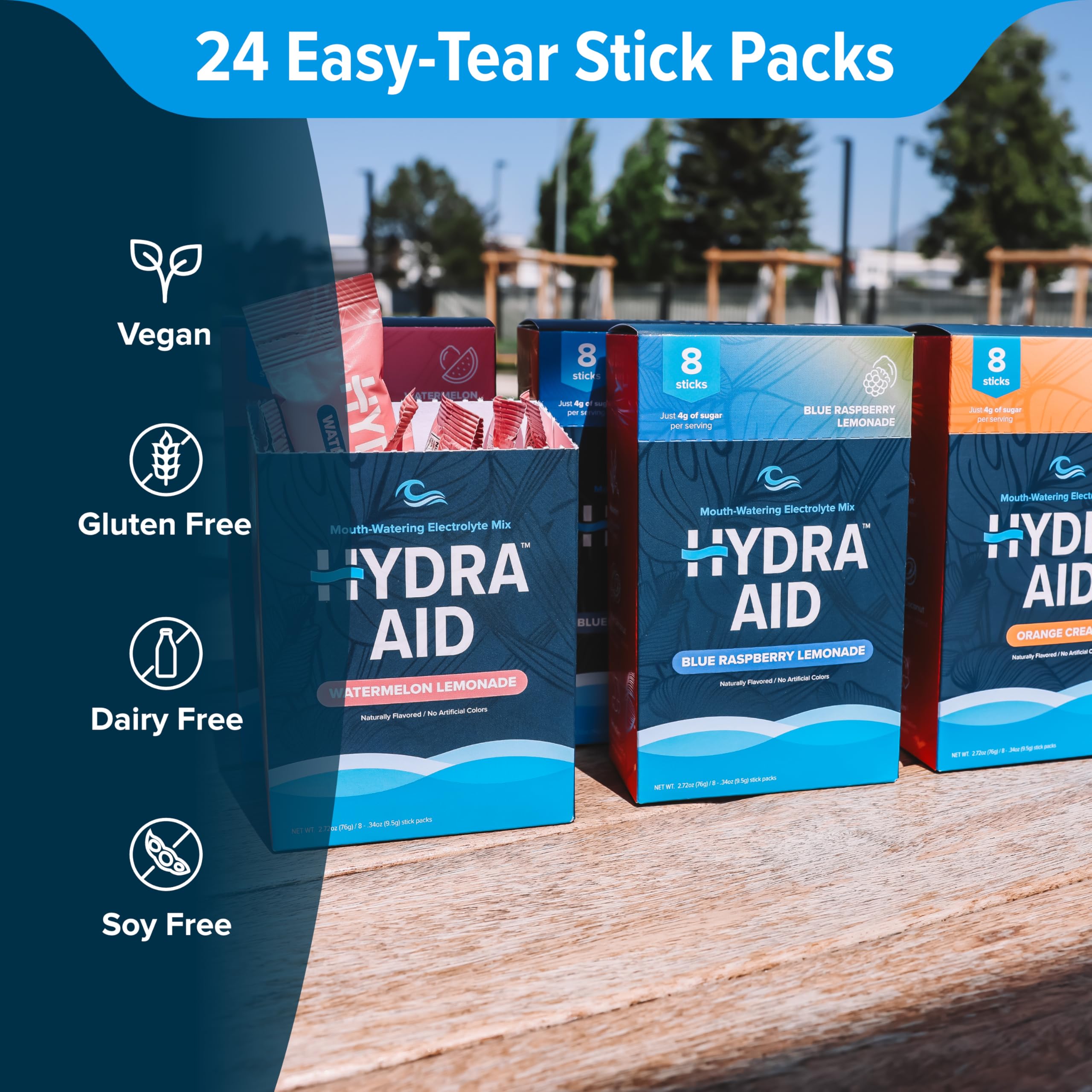 HYDRA AID bouteille-utilisation: sachets adaptés pour une boisson dans votre gourde.