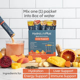 Hydralyte emballage présentoir pour sachets à boire.